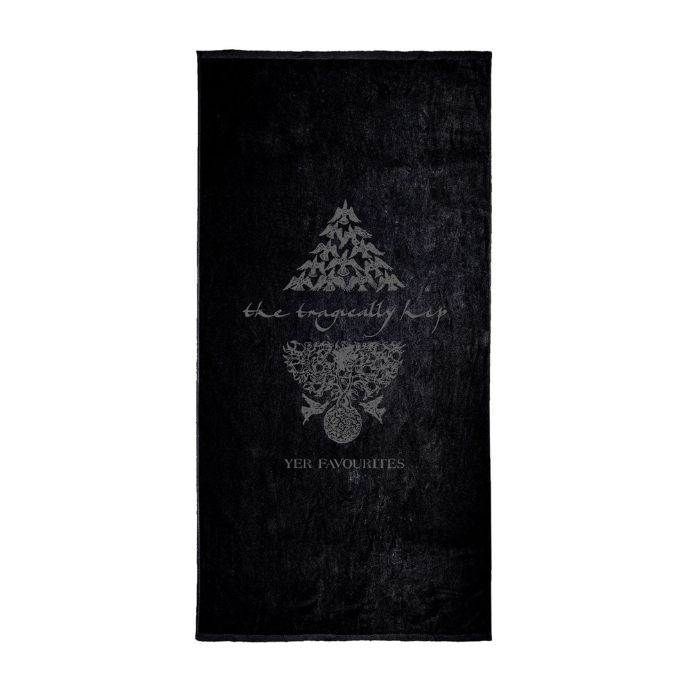 Yer Favourites Velour Beach Towel – BLACK