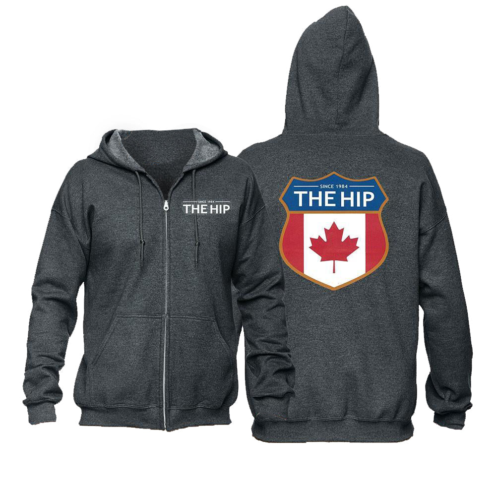 Heather Charcoal Zip Hoodie