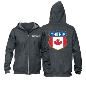 Heather Charcoal Zip Hoodie